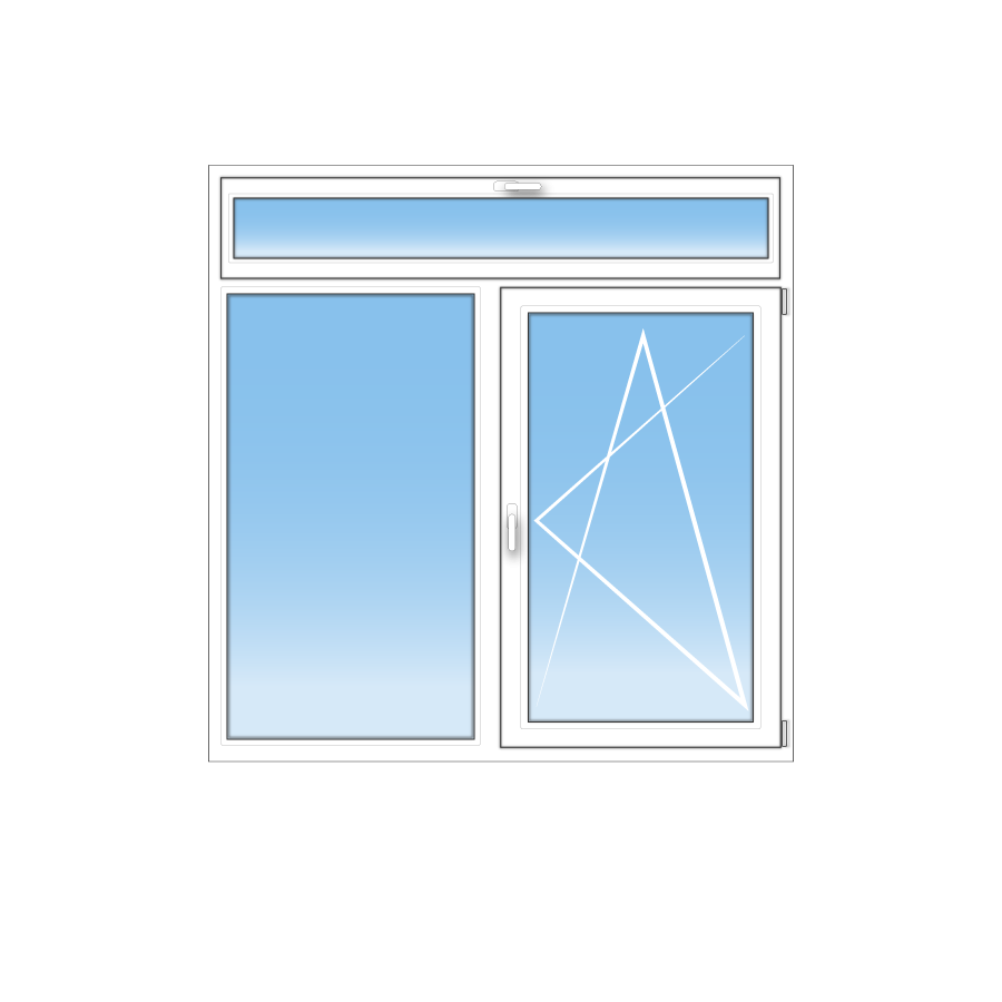Fenêtre PVC sur-mesure 3 vantaux - oscillo-battant