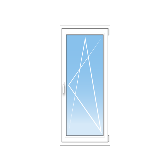 Porte-Fenêtre PVC sur mesure 1 vantail oscillo-battant.