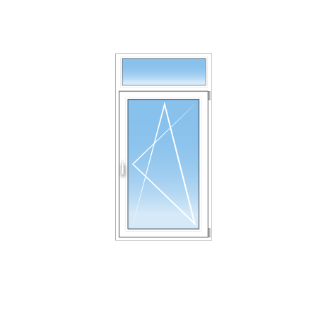 Fenêtre PVC 1 Vantail, avec imposte ou allège, fixe ou à soufflet