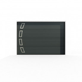 Porte de garage sectionnelle avec décors alu - décors arch- artnsun