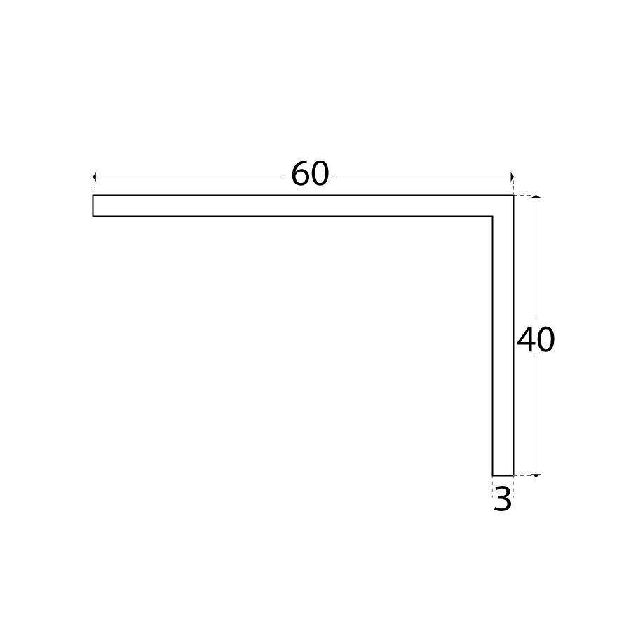 Profilé Aluminium Brut AlMgSi0,5 B&T Metall - Mm - Alliage AlMgSi0,5 - Longueur 0,5m (500mm) - Soudable Et Anodisable Cornière Aluminium 50x30x2