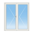 Porte d'entrée PVC 2 vantaux égaux sur mesure : startNsun