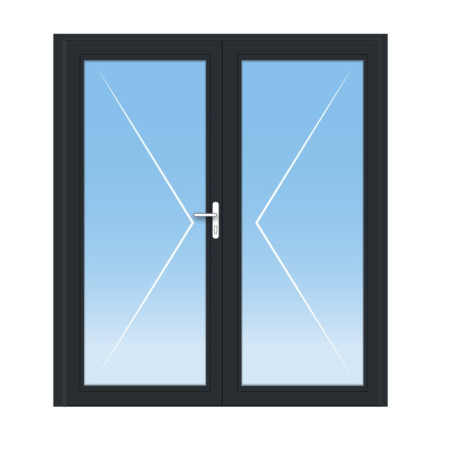 Porte d'entrée PVC 2 vantaux égaux sur mesure : startNsun