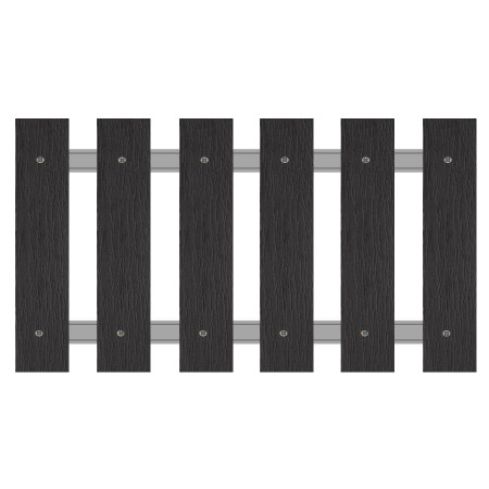 Palines bois résine 100x21 gris foncé