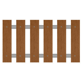 Palines bois résine 120x21mm chêne foncé 2