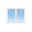 Fenêtre PVC 2 vantaux oscillo battant sur mesure au prix du standard