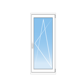 Porte-Fenêtre PVC sur mesure 1 vantail oscillo-battant.