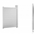 Portail Battant Aluminium lames pleines - Modèle Sablons - 9 coloris. Blanc.