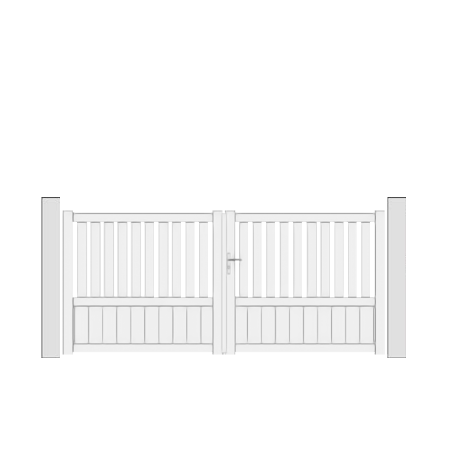 Portail design aluminium a ventaux. Portail battant modèle Chambotte