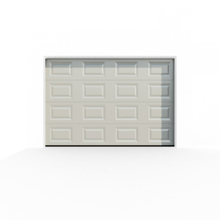 Porte de garage sectionnelle à cassette finition woodgrain. Arntsun