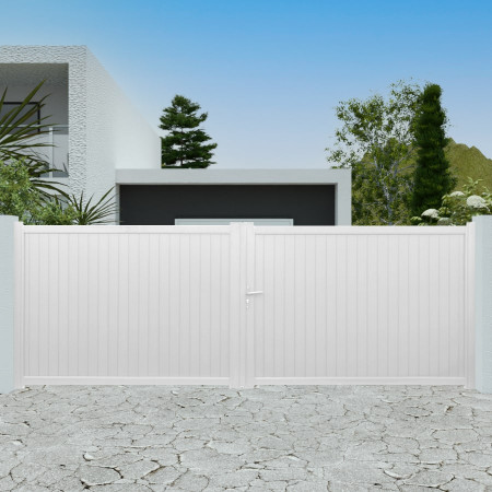 Portail aluminium battant design modèle Combaret.