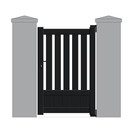 Portillon design aluminium modèle Chambotte noir 2100.