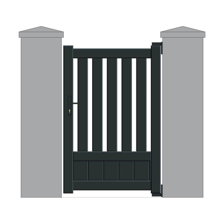 Portillon design aluminium modèle Chambotte anthracite 7016.